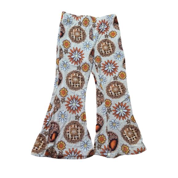 Fall - Fletch Bamboo Thanksgiving Pies Bellbottom Pants Size 18-24mo - Picture 1 of 1